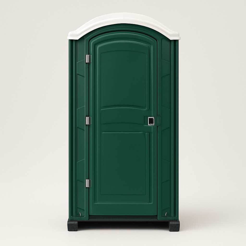 Standard green porta potty unit